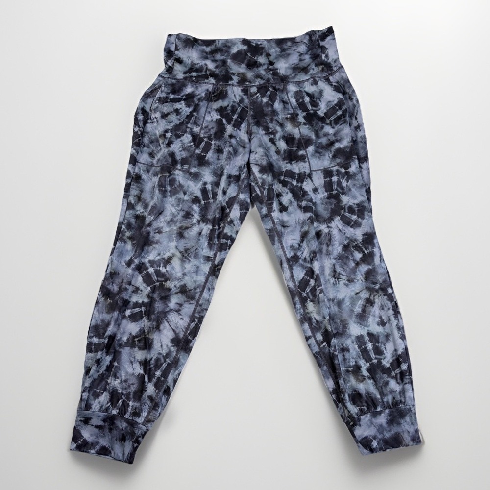 Athleta Salutation High Rise Blue Tie Dye Printed Joggers Sz 1X PLUS Lounge